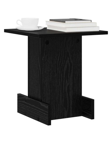 Tavolino Rovere Nero 35,5 x 35 x 40 cm Legno multistrato