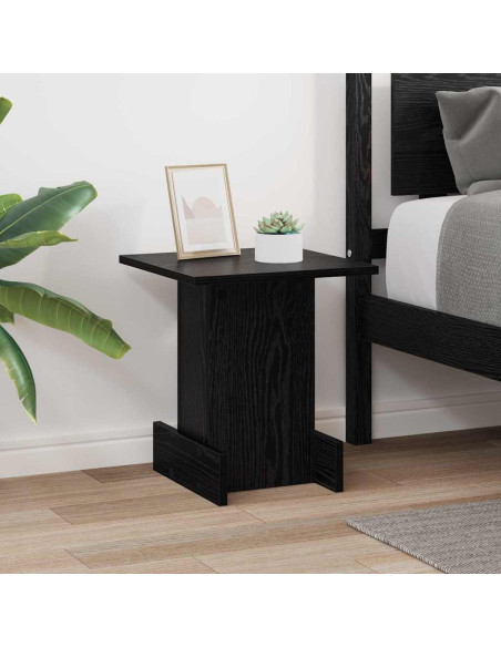 Tavolino Rovere Nero 35,5 x 35 x 40 cm Legno multistrato