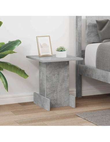 Tavolino Grigio cemento 35,5 x 35 x 40 cm Legno multistrato