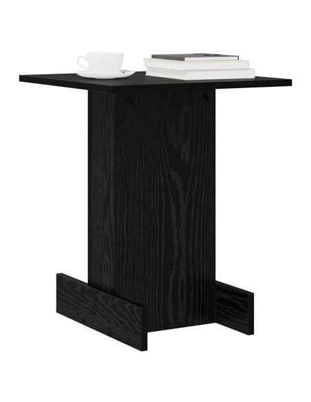 Tavolino Rovere Nero 44,5 x 45 x 55 cm Legno multistrato