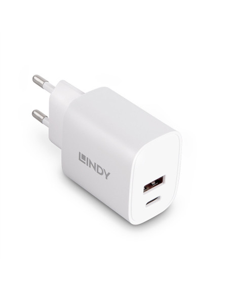 Lindy 73413 Caricabatterie per dispositivi mobili Universale Bianco AC Ricarica rapida Interno