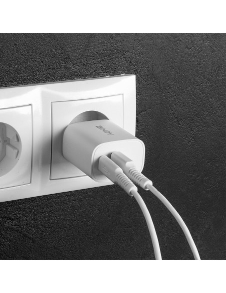 Lindy 73413 Caricabatterie per dispositivi mobili Universale Bianco AC Ricarica rapida Interno