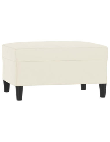 Set di Divani 3 pz con Cuscini Crema in Velluto