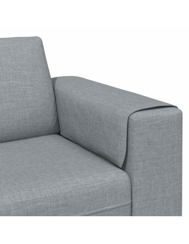 Divano per Soggiorno Grigio chiaro 250 x 77 x 76 cm Poliestere