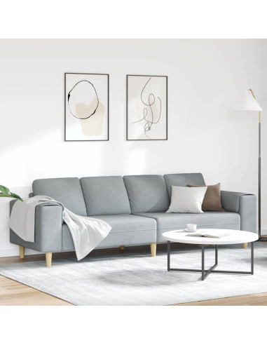 Divano per Soggiorno Grigio chiaro 250 x 77 x 76 cm Poliestere