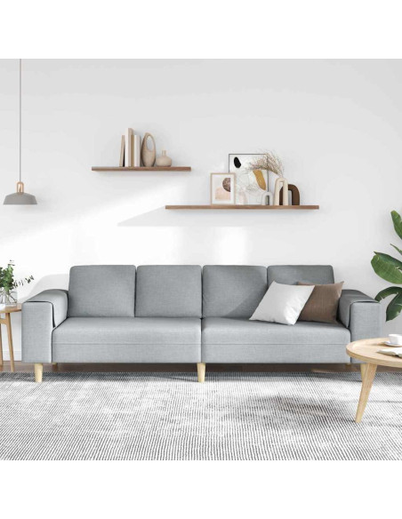 Divano per Soggiorno Grigio chiaro 250 x 77 x 76 cm Poliestere