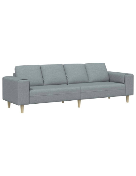 Divano per Soggiorno Grigio chiaro 250 x 77 x 76 cm Poliestere