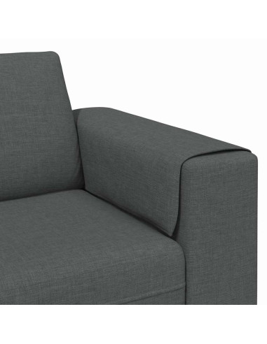 Divano per Soggiorno Grigio scuro 250 x 77 x 76 cm Poliestere