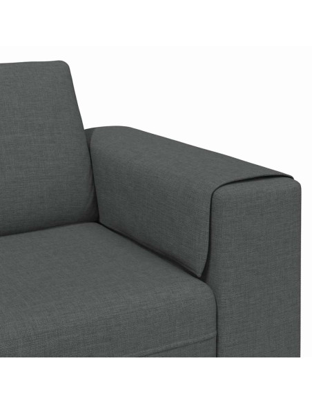 Divano per Soggiorno Grigio scuro 250 x 77 x 76 cm Poliestere