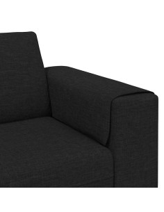 Divano per Soggiorno Nero 250 x 77 x 76 cm Poliestere 2