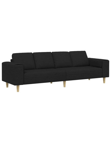 Divano per Soggiorno Nero 250 x 77 x 76 cm Poliestere