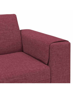 Divano per Soggiorno Rosso Vino 250 x 77 x 76 cm Poliestere 2