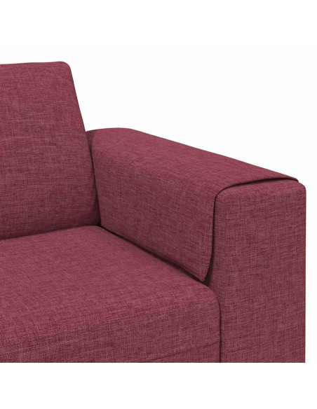 Divano per Soggiorno Rosso Vino 250 x 77 x 76 cm Poliestere