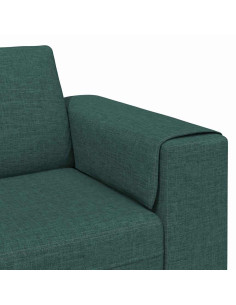 Divano per Soggiorno Verde Scuro 250 x 77 x 76 cm Poliestere 2