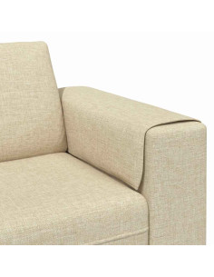 Divano per Soggiorno Crema 250 x 77 x 76 cm Poliestere 2