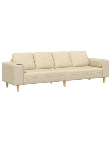 Divano per Soggiorno Crema 250 x 77 x 76 cm Poliestere