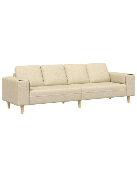 Divano per Soggiorno Crema 250 x 77 x 76 cm Poliestere