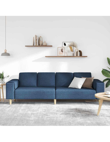 Divano per Soggiorno Blu 250 x 77 x 76 cm Poliestere