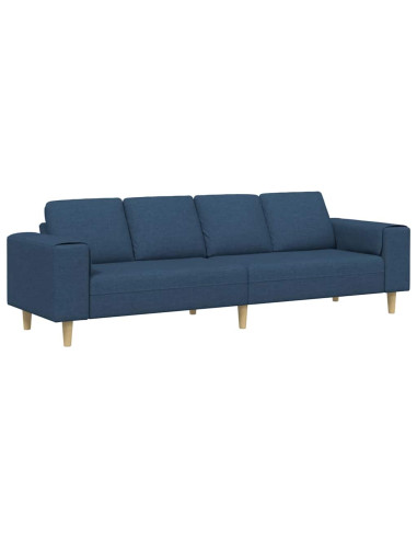 Divano per Soggiorno Blu 250 x 77 x 76 cm Poliestere
