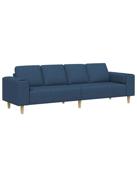 Divano per Soggiorno Blu 250 x 77 x 76 cm Poliestere