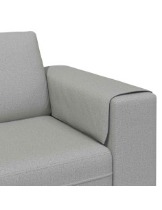 Divano per Soggiorno Grigio Nuvola 250 x 77 x 76 cm Poliestere 2