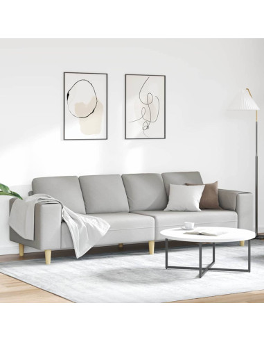 Divano per Soggiorno Grigio Nuvola 250 x 77 x 76 cm Poliestere