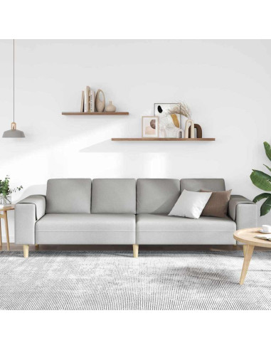 Divano per Soggiorno Grigio Nuvola 250 x 77 x 76 cm Poliestere