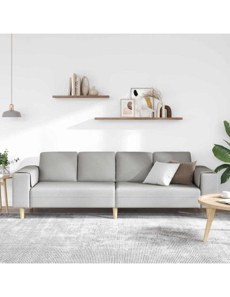 Divano per Soggiorno Grigio Nuvola 250 x 77 x 76 cm Poliestere