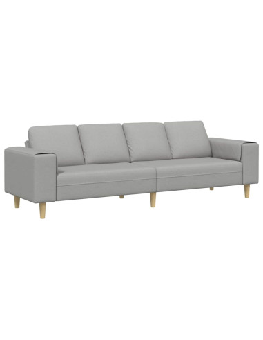 Divano per Soggiorno Grigio Nuvola 250 x 77 x 76 cm Poliestere