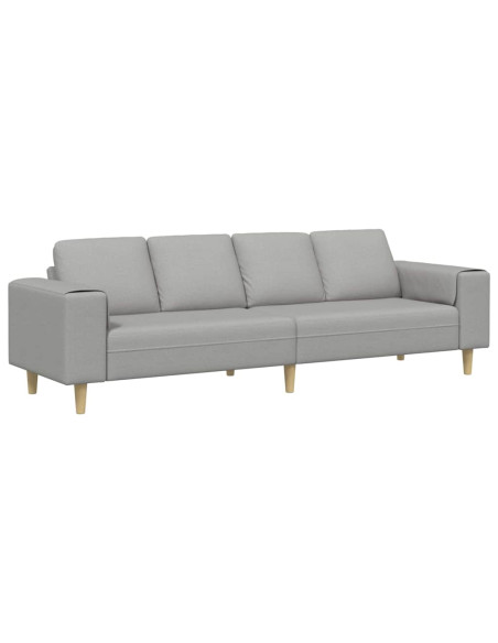 Divano per Soggiorno Grigio Nuvola 250 x 77 x 76 cm Poliestere