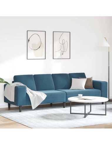 Divano per Soggiorno Blu 250 x 77 x 76 cm
