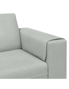 Divano per Soggiorno Grigio chiaro 250 x 77 x 76 cm 2