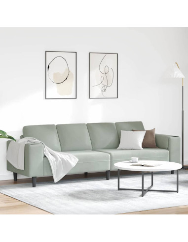 Divano per Soggiorno Grigio chiaro 250 x 77 x 76 cm