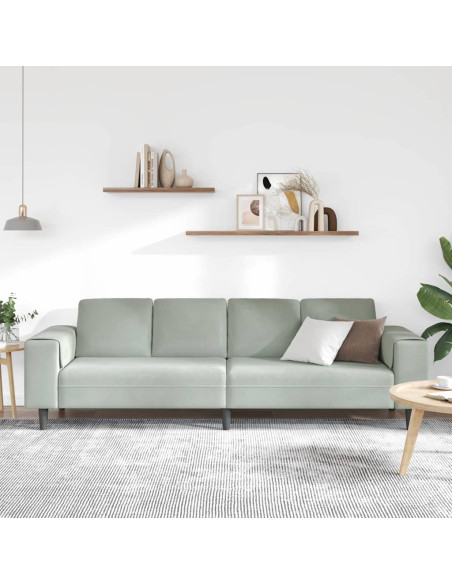 Divano per Soggiorno Grigio chiaro 250 x 77 x 76 cm