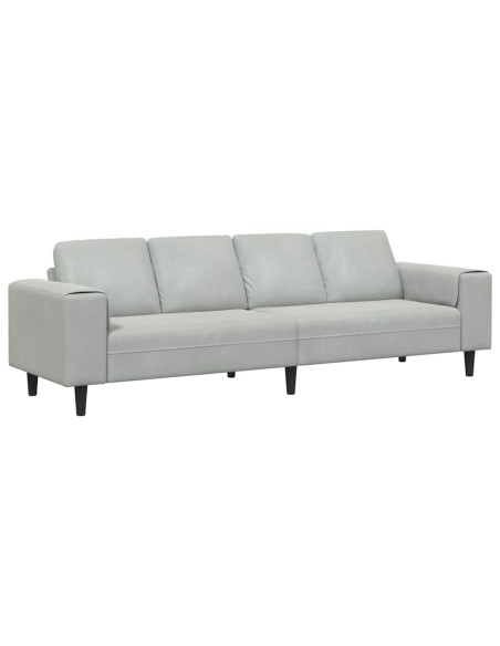 Divano per Soggiorno Grigio chiaro 250 x 77 x 76 cm