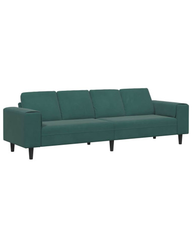 Divano per Soggiorno Verde Scuro 250 x 77 x 76 cm