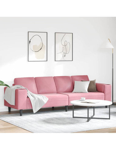 Divano per Soggiorno Rosa 250 x 77 x 76 cm