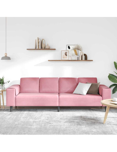 Divano per Soggiorno Rosa 250 x 77 x 76 cm