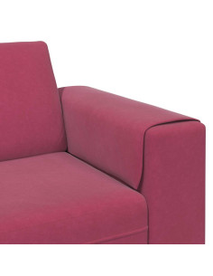 Divano per Soggiorno Rosso Vino 250 x 77 x 76 cm 2