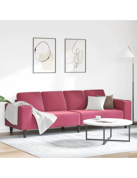 Divano per Soggiorno Rosso Vino 250 x 77 x 76 cm