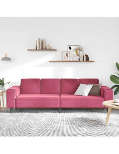 Divano per Soggiorno Rosso Vino 250 x 77 x 76 cm