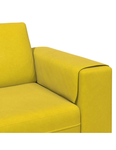 Divano per Soggiorno Giallo 250 x 77 x 76 cm