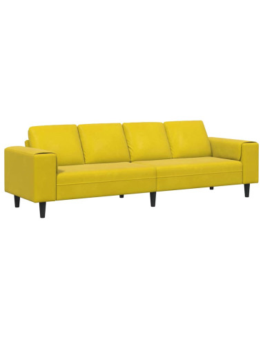 Divano per Soggiorno Giallo 250 x 77 x 76 cm