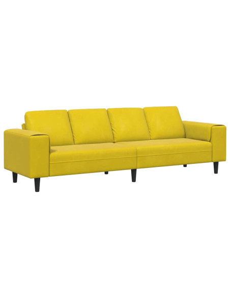Divano per Soggiorno Giallo 250 x 77 x 76 cm