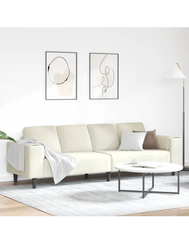 Divano per Soggiorno Crema 250 x 77 x 76 cm