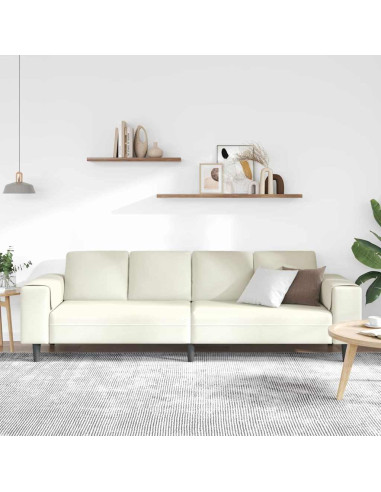 Divano per Soggiorno Crema 250 x 77 x 76 cm