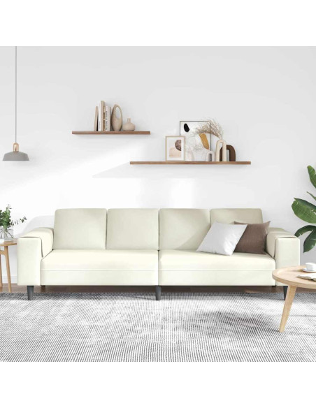 Divano per Soggiorno Crema 250 x 77 x 76 cm