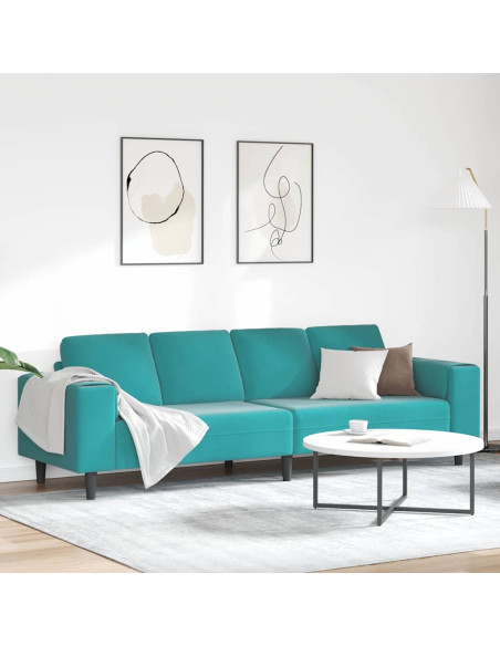 Divano per Soggiorno Turchese 250 x 188 x 76 cm