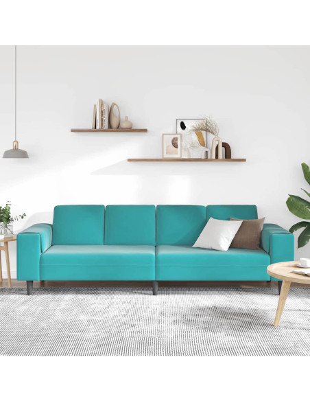 Divano per Soggiorno Turchese 250 x 188 x 76 cm