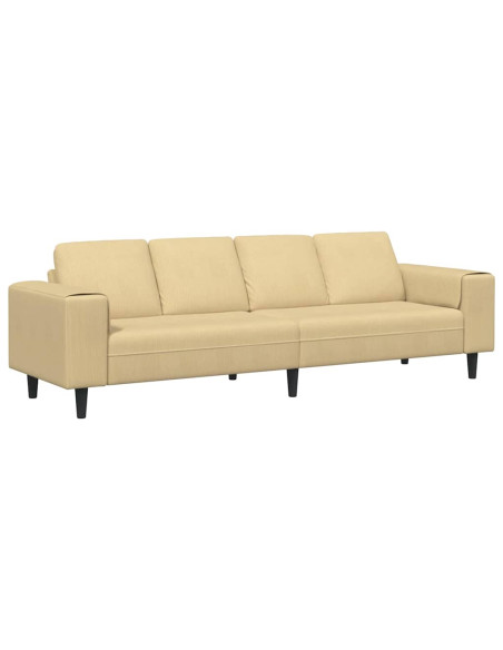 Divano Grigio Verde 250 x 77 x 76 cm Tessuto in Cords